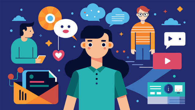 A fascinating short film about the evolution of communication in the digital age and its impact on relationships screened at the Digital Native Film. Vector illustration