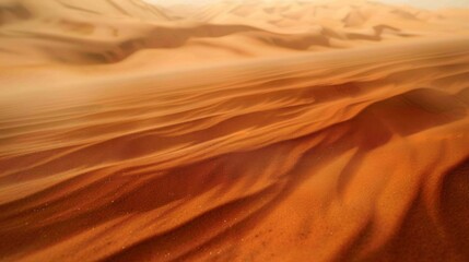 Majestic Desert Dunes at Golden Hour - Tranquil Nature Scene