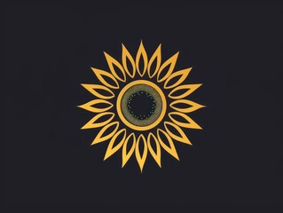 Fototapeta premium sunflower icon logo design