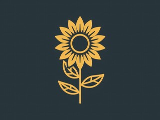 sunflower icon logo design