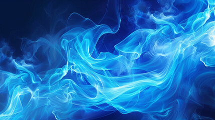 Bright cerulean waves abstracted into flames ideal for a vibrant energetic background
