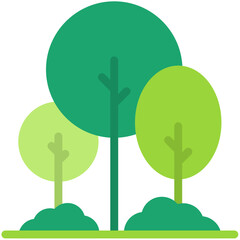 Trees And Forest Colored Icon sets