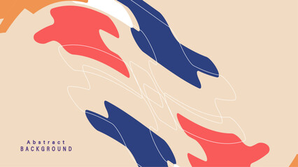 Obraz premium Modern colorful geometric poster. Geometric shape background