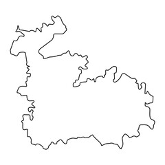 Northern District map, administrative division of Malta. Vector illustration.