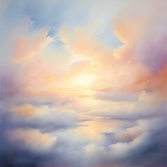 Obraz premium sunset sky with clouds