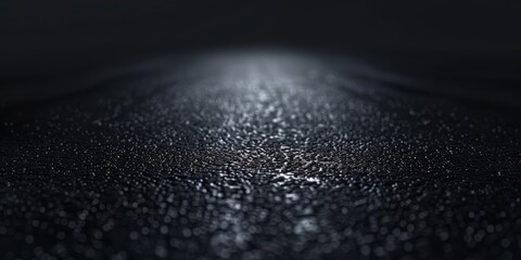 Wet asphalt, reflection of neon lights, a searchlight, smoke. Abstract light in a dark empty street with smoke, smog. Dark background scene of empty street, night view, night city. High quality photo