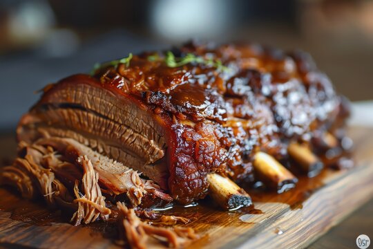 transformation of a traditional Pulled Pork recipe into a futuristic dish fit for a queen