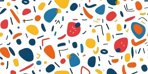 Fototapeta premium marker painting seamless pattern abstract background in colorful bright vivid tone, freedom fun liberal concept, doodle pattern grungy artistic design, Generative Ai