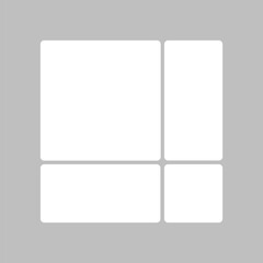 Template collage of four frames, images, photo