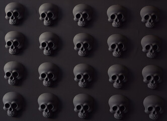 Pattern background with human skulls