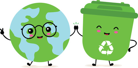 Environmental protection drawing, land and trash