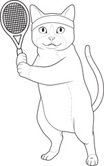 Hamster Tennis Tennis racket Sports Animal Vector Graphic Art Illustration