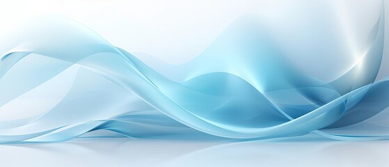 Fototapeta premium Subtle abstract wave and polygon patterns in light blue hues symbolizing the seamless integration of data and technology in modern business.