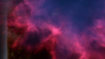 bright nebula, nebula in space, majestic red-purple nebula, beautiful space background 3D render
