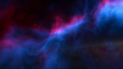 bright nebula, nebula in space, majestic red-purple nebula, beautiful space background 3D render
