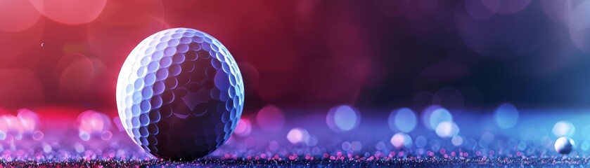 Golf ball placed against a sport background design creates an engaging banner for the sport, Sharpen banner with space for text