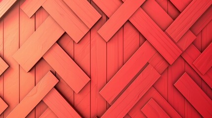 Bold red wooden background with chevron texture.