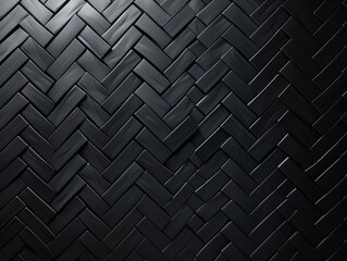 Detailed black woven heringbone texture, sophisticated and modern.