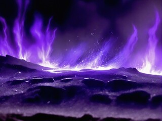 Naklejka premium aurora over the mountains