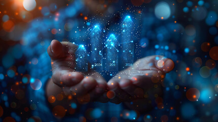 hands of the person in the space