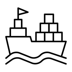 ship cargo delivery icon