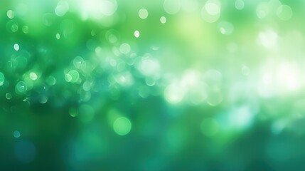  green bokeh with sun rays shining through trees, 