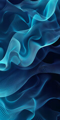 Vibrant abstract background with smooth gradient mesh from aqua blue to navy blue