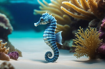 Seahorse on the seabed