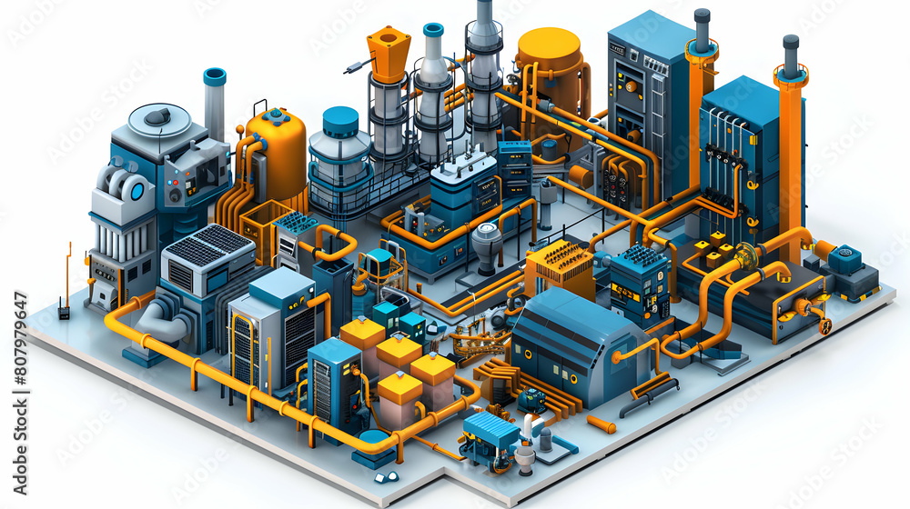 Poster an electrical engineer programs plcs for efficient automation of manufacturing systems - 3d flat ico
