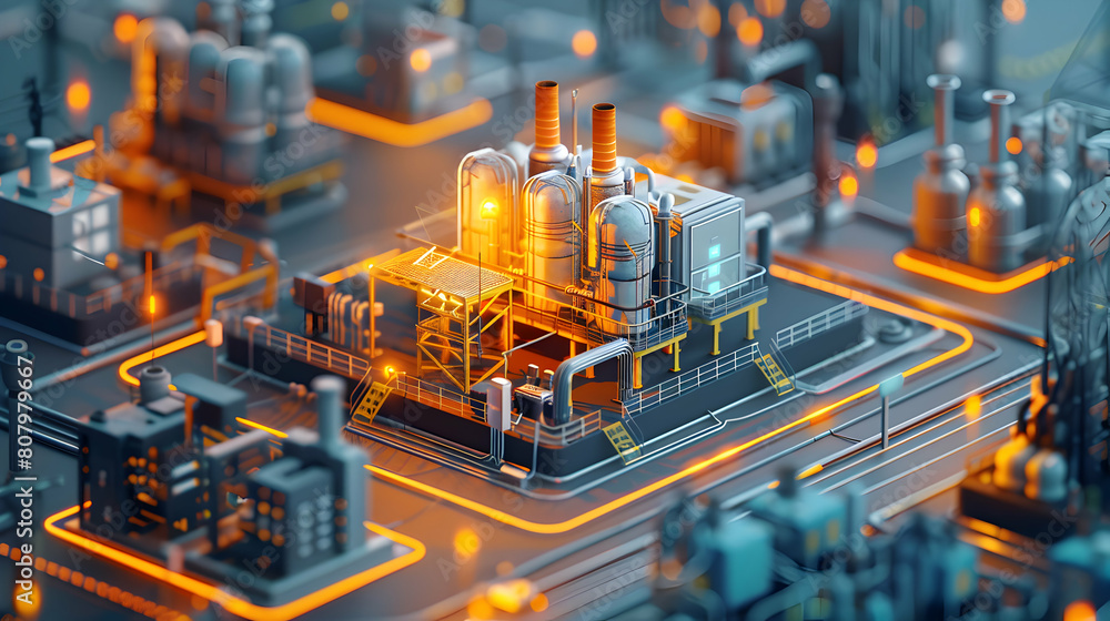 Poster electrical engineer reviewing technical schematics in 3d flat icon concept - an engineer verifying c