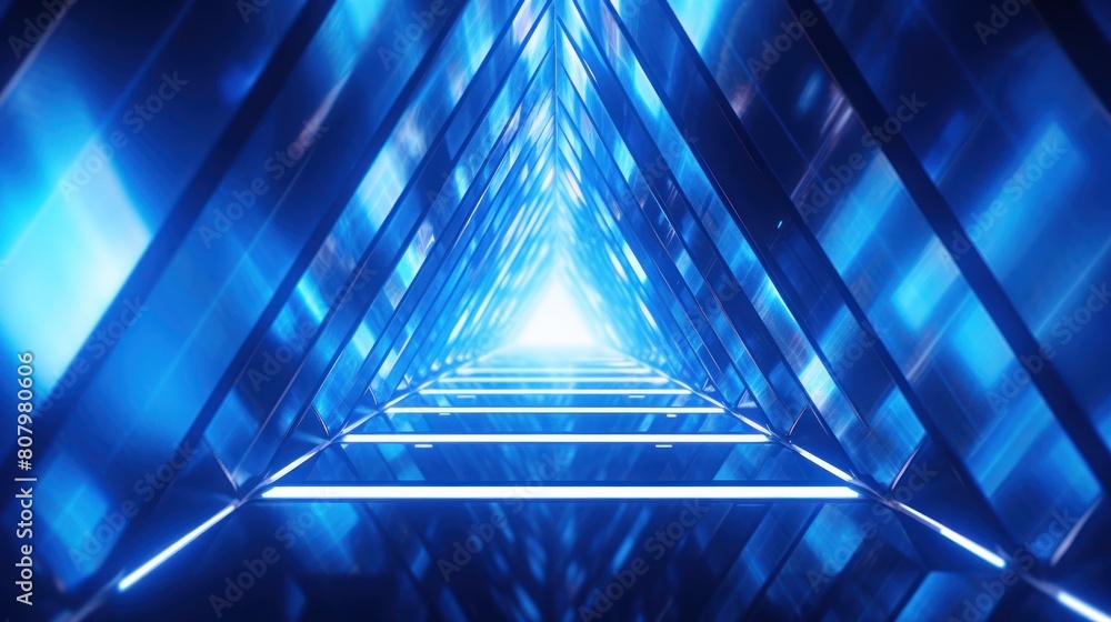 Poster abstract background,a kaleidoscopic triangle tunnel swirling with mesmerizing patterns,