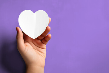 Obraz premium Heart-shaped paper png mockup, transparent design