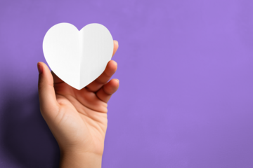 Heart-shaped paper png mockup, transparent design