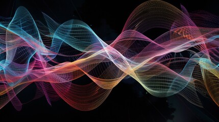 Fototapeta premium A chord diagram depicting relationships between entities, with curved ribbons