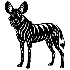 Vibrant African Dog Vector: Stunning Illustration.