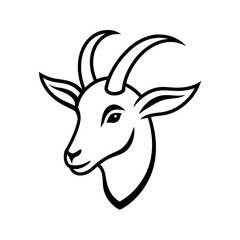 Goat Face Vector: Illustration for Dynamic Designs.