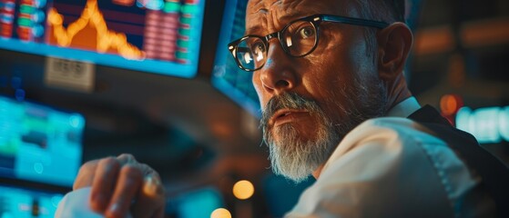 Adult Trader Communicating with an Arbitrage Broker on the Phone and Showing Hand Signals: Professional Middle-Aged Trader Working on a Stock Exchange. Stylish Adult Man Communicating Buy and Sell