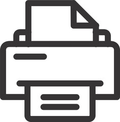 printer sign outline 