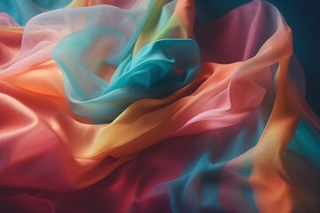Blue, yellow, pin abstract wave sunshine texture banner. Graphic Resource as isolated spring background for water wave abstract graphics.  Ai generated