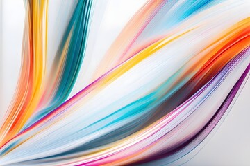Digital color waves. Impasto abstract background. Neon strokes of modern copy space banner. Abstract delicate art painting background graphic resources. Ai generated