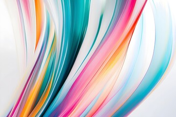 Digital color waves. Impasto abstract background. Neon strokes of modern copy space banner. Abstract delicate art painting background graphic resources. Ai generated