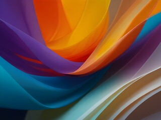 Baby blue and pink pastel flowing silk waves. Dreamy heavenly yellow soft fabric wavy folds. Abstract luxury satin wave drapes background. Opaque see-though waves material backdrop, Ai generated