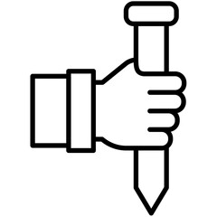 Obraz premium Craftsman And Tools Outline Icon Pack