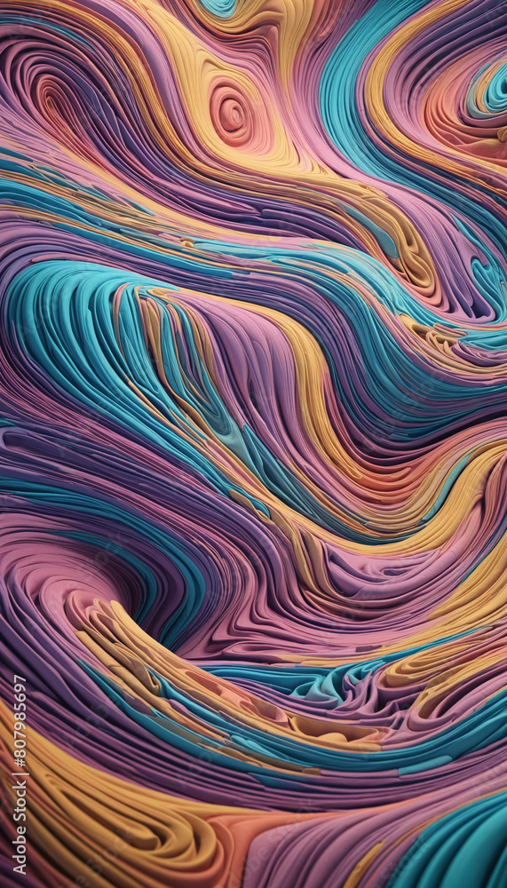 Poster abstract futuristic graphic design with colorful gradient swirls, isolated on transparent background