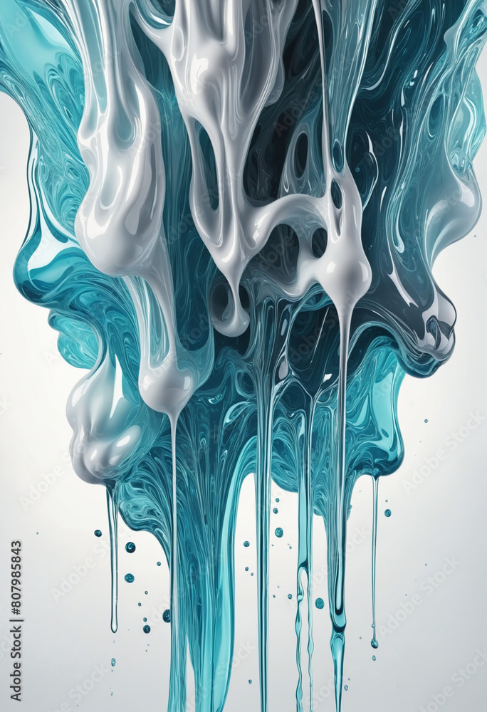 Poster generative ai creates a negative white watercolor vector design with copy space and a border, featur