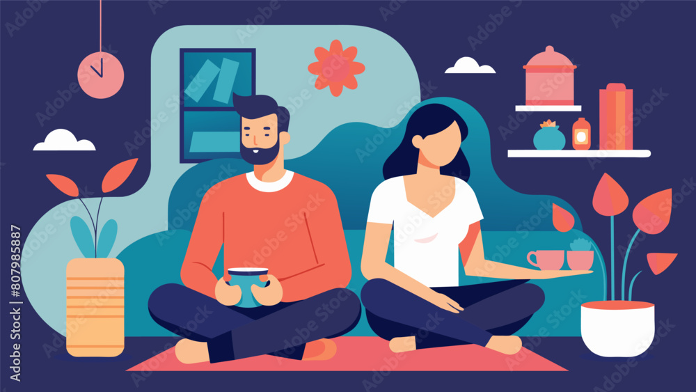Poster a man with ptsd and his partner create a safe and calming space in their home for him to retreat to 
