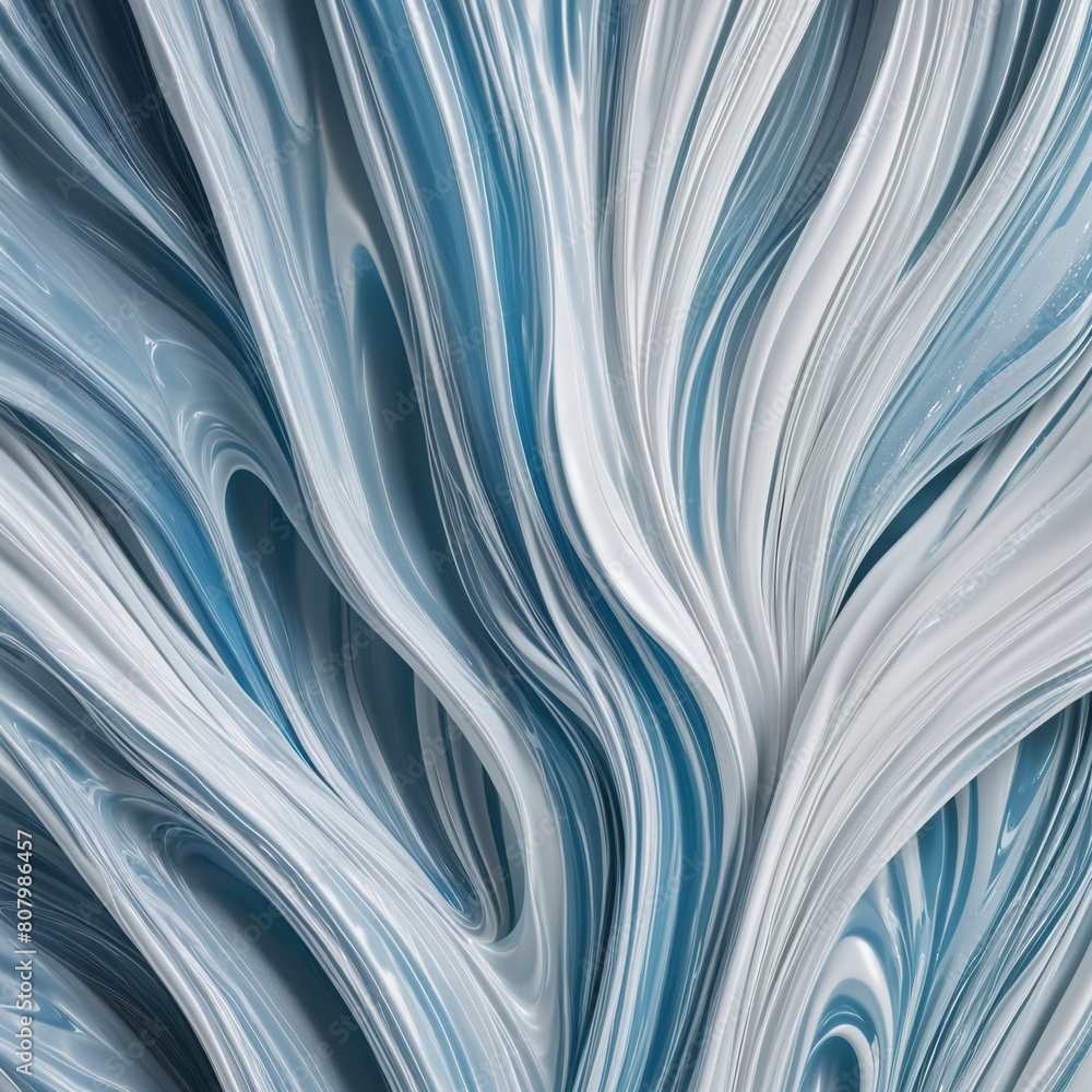 Fototapete abstract futuristic generative ai design with copy space and negative space in white vector three-di