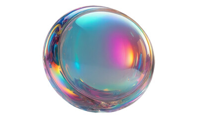 3D rainbow round drop with chrome iridescent surface, liquid metal, neon highlights. PNG element, in Y2K style, mercury.