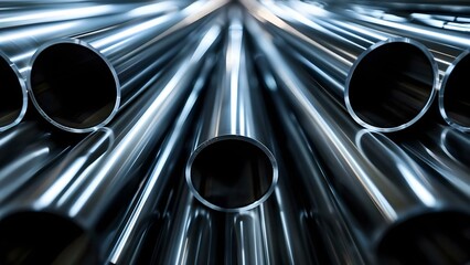 Advantages of Stainless Steel Pipes in the Metallurgical Industry. Concept Durability, Corrosion resistance, High strength, Low maintenance, Cost-effective