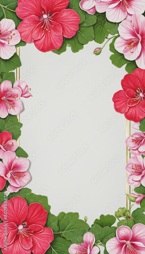 Aufkleber isolate and frame botanical designs in a horizontal layout with transparent borders and photorealist